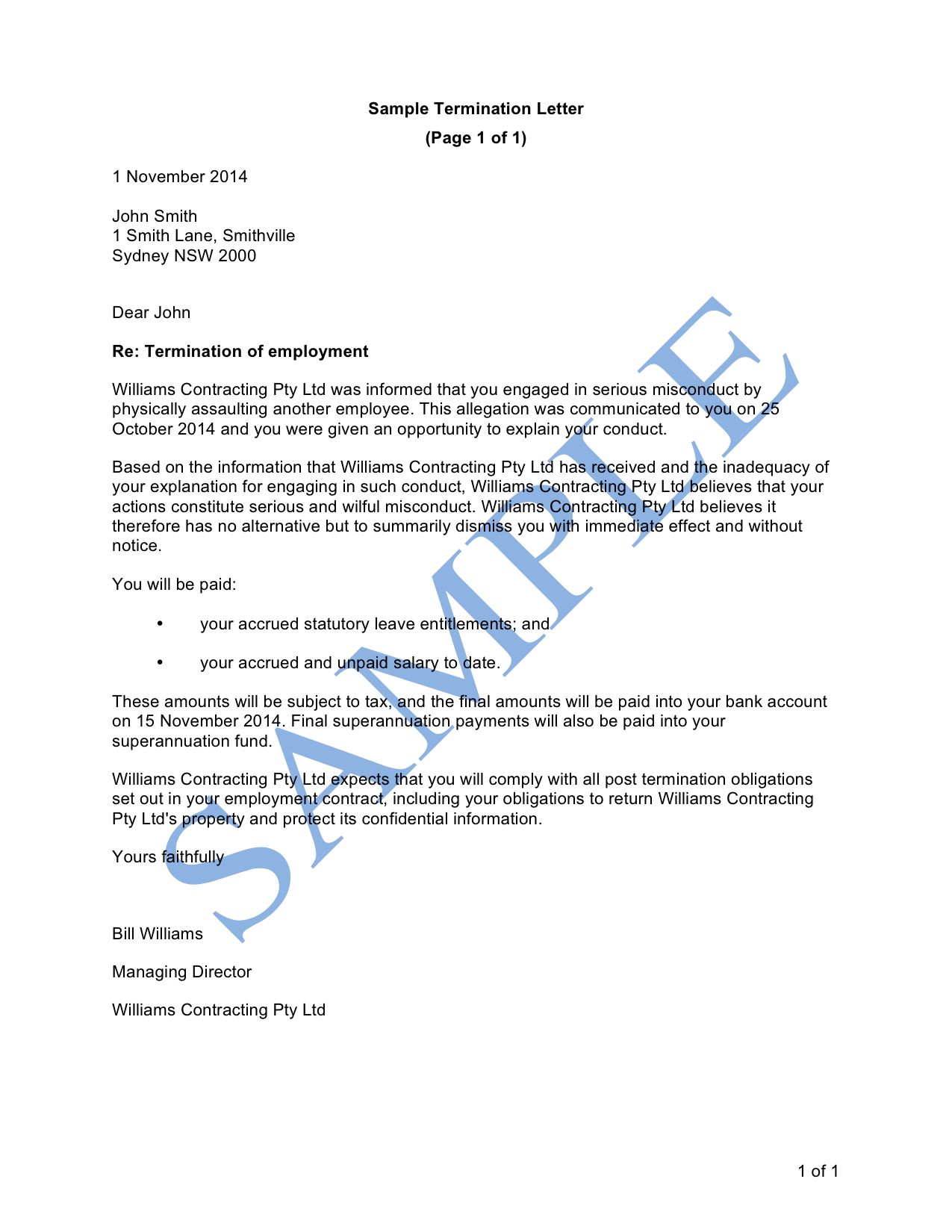 Employee Termination Letter Templates Database Letter Template Collection